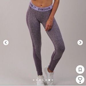 Gymshark Heathered Purple Flex Leggings, Size Medium